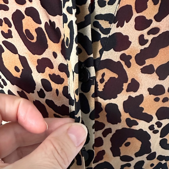 H&M Leopard Print Button-Up Blouse - Picture 6 of 10